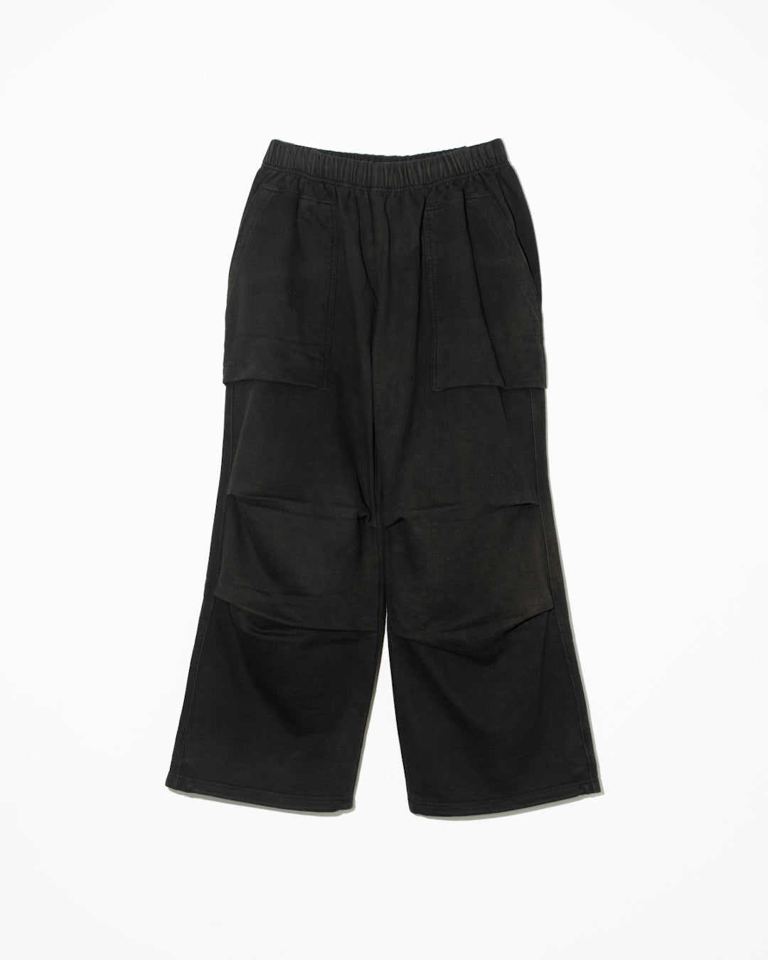 REIMAGINED NEWBOY FLEECE-LINED SWEATPANTS - BLEACHED BLACK