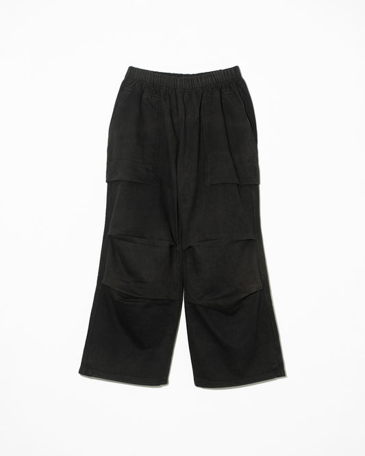 REIMAGINED NEWBOY FLEECE-LINED SWEATPANTS - BLEACHED BLACK