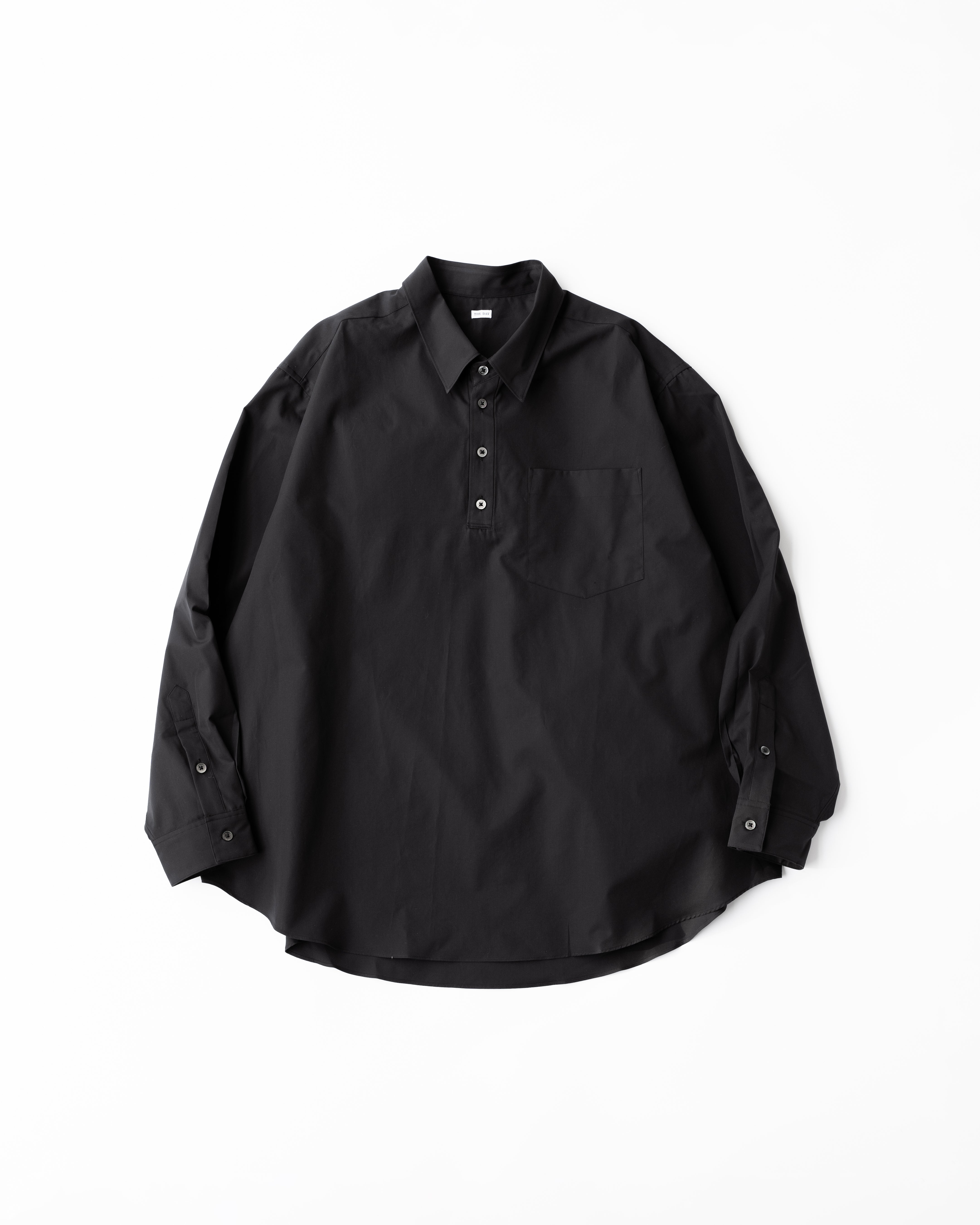 THE DAY (ザ デイ) PULL OVER POLO SHIRT BLACK | HAKU 公式通販