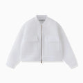 DOUBLE-KNIT JACKET - WHITE