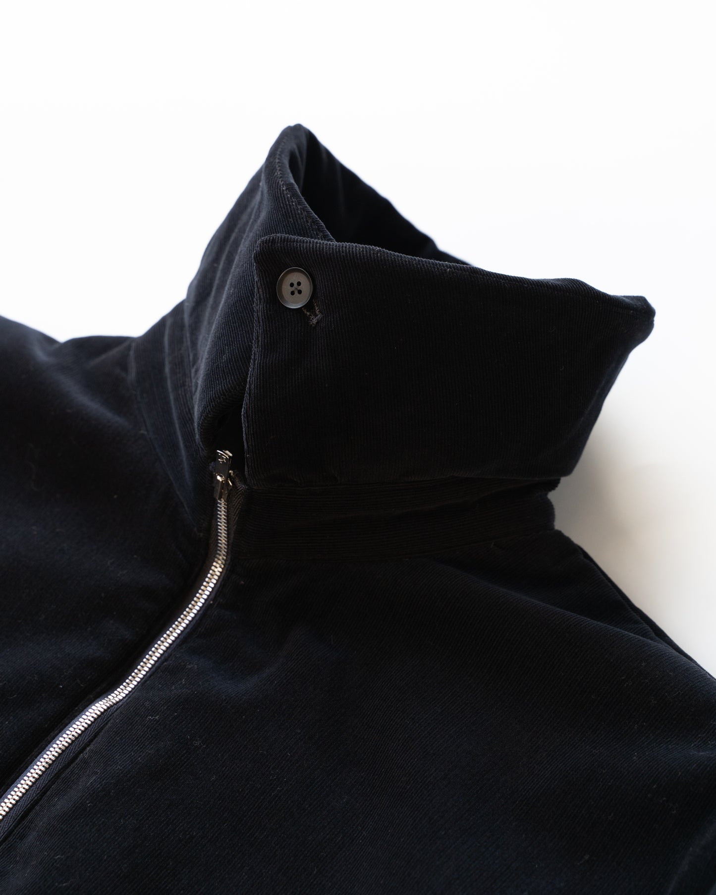 SOFT CORDUROY PADDED PULLOVER COAT - NAVY