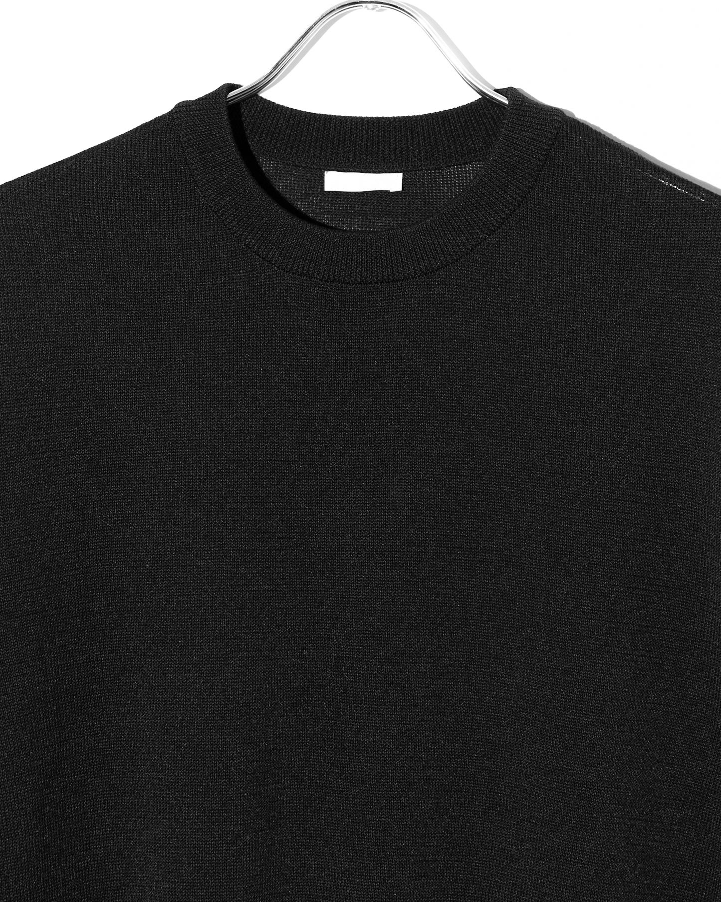 WIDE KNIT T-SHIRT - BLACK