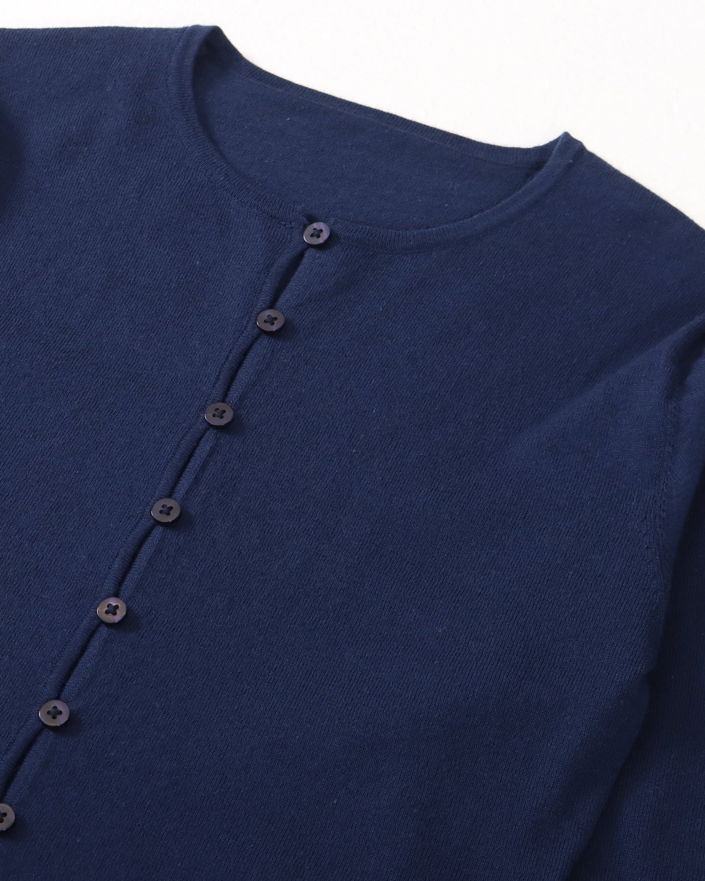 SLOUCHY BUTTON CARDIGAN - NAVY