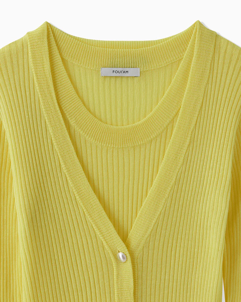 TENCEL KNIT ENSEMBLE - YELLOW