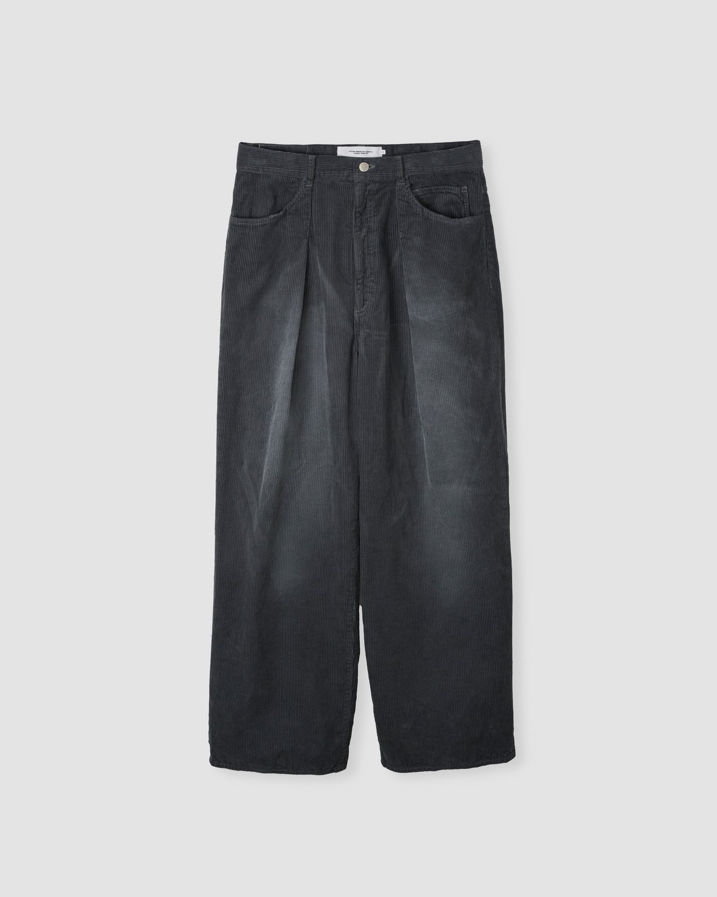 8W COTTON CORDUROY TUCK 5 POCKT PANTS - GRAY