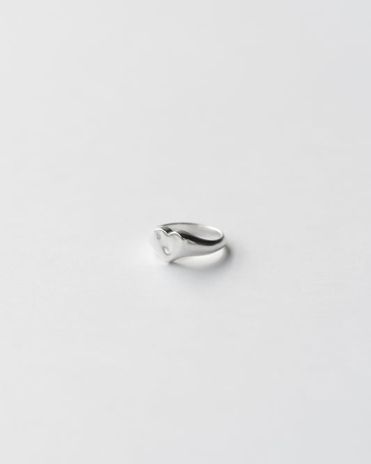 HEART SIGNET RING SV