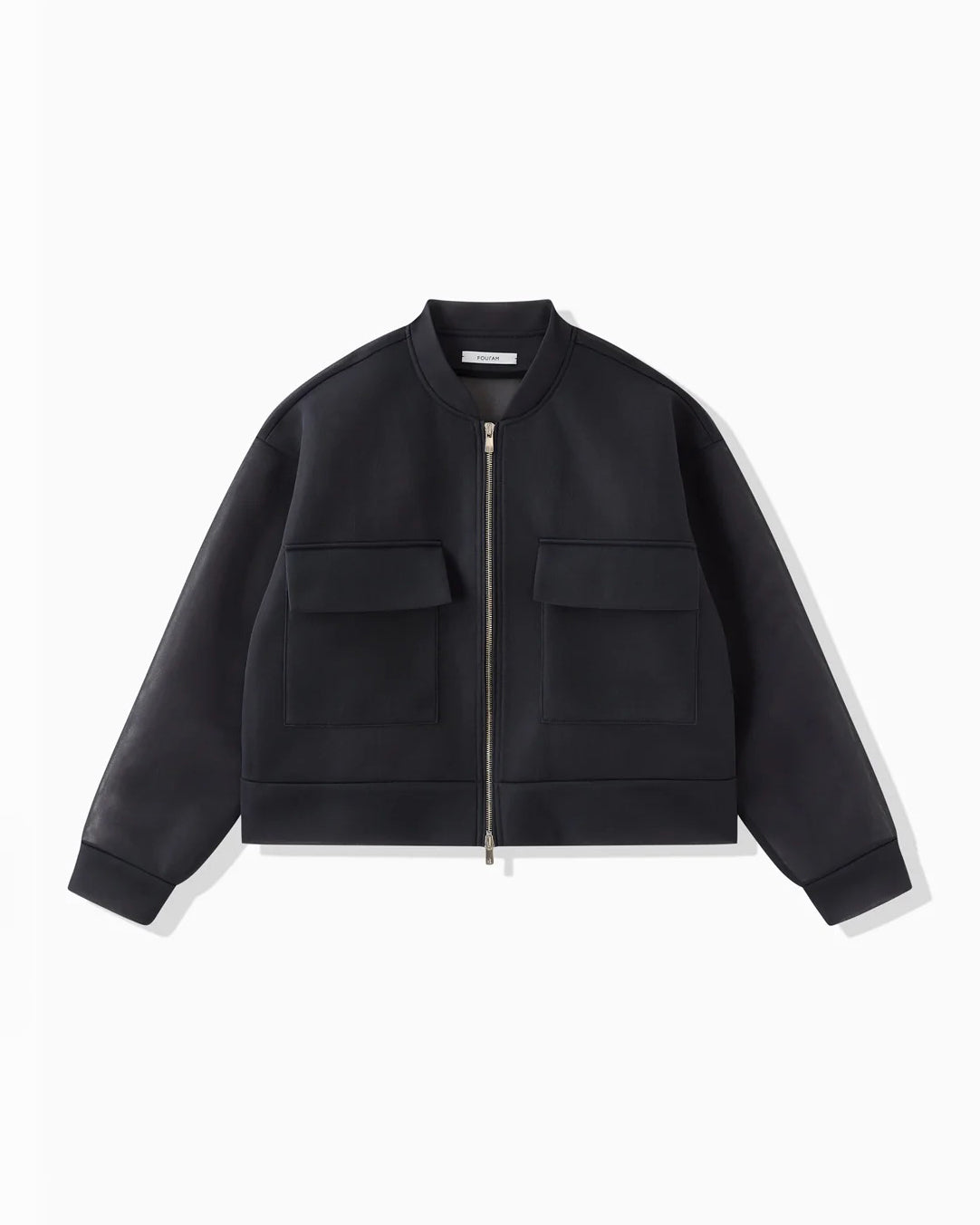 DOUBLE-KNIT JACKET - CHARCOAL