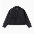 DOUBLE-KNIT JACKET - CHARCOAL