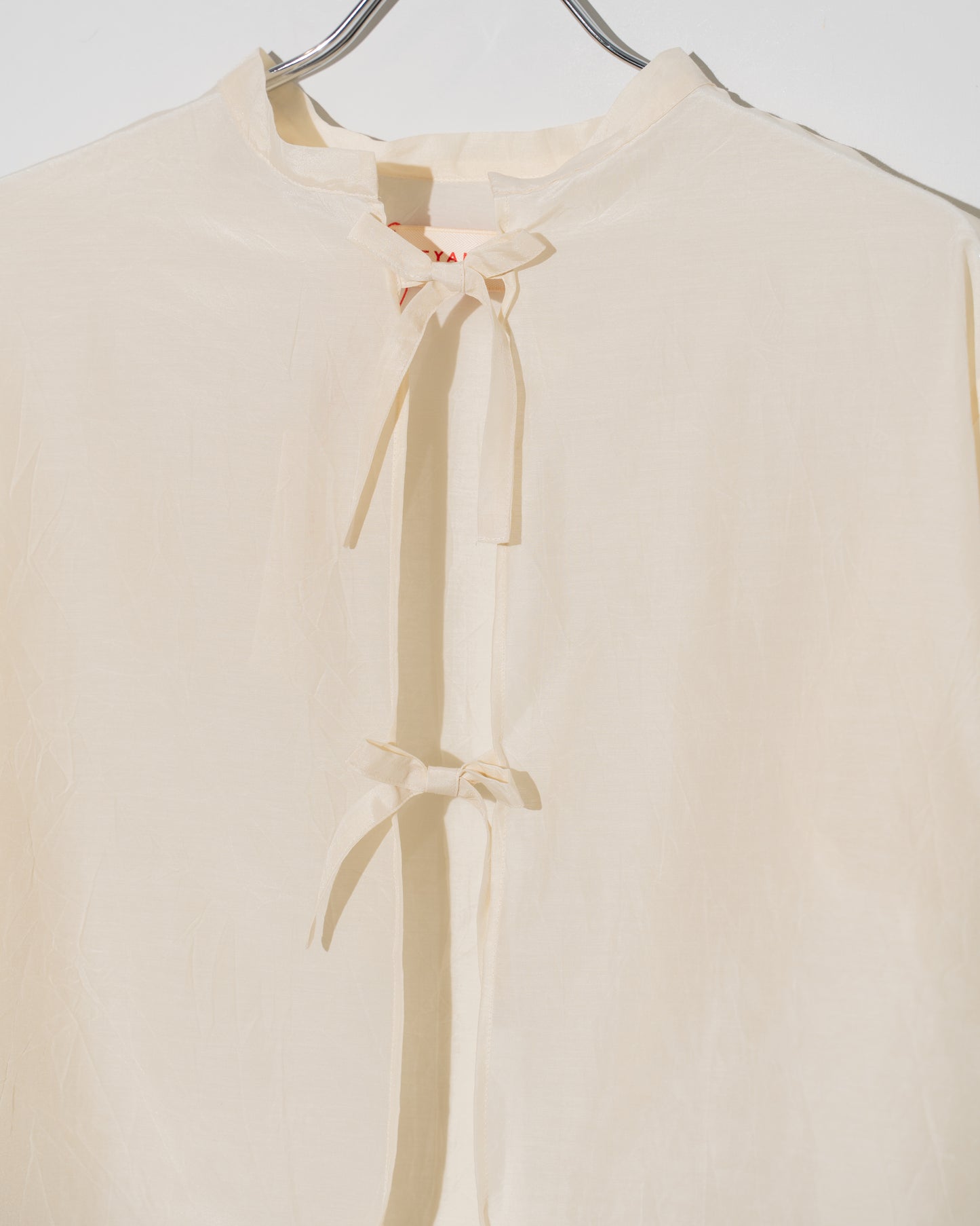 COTTON SILK BLOUSE JACKET - CREAM