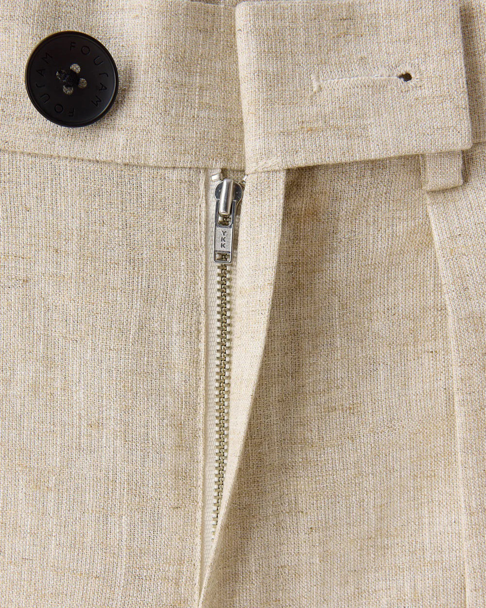 RAYON LINEN LAME SHORTS - BEIGE