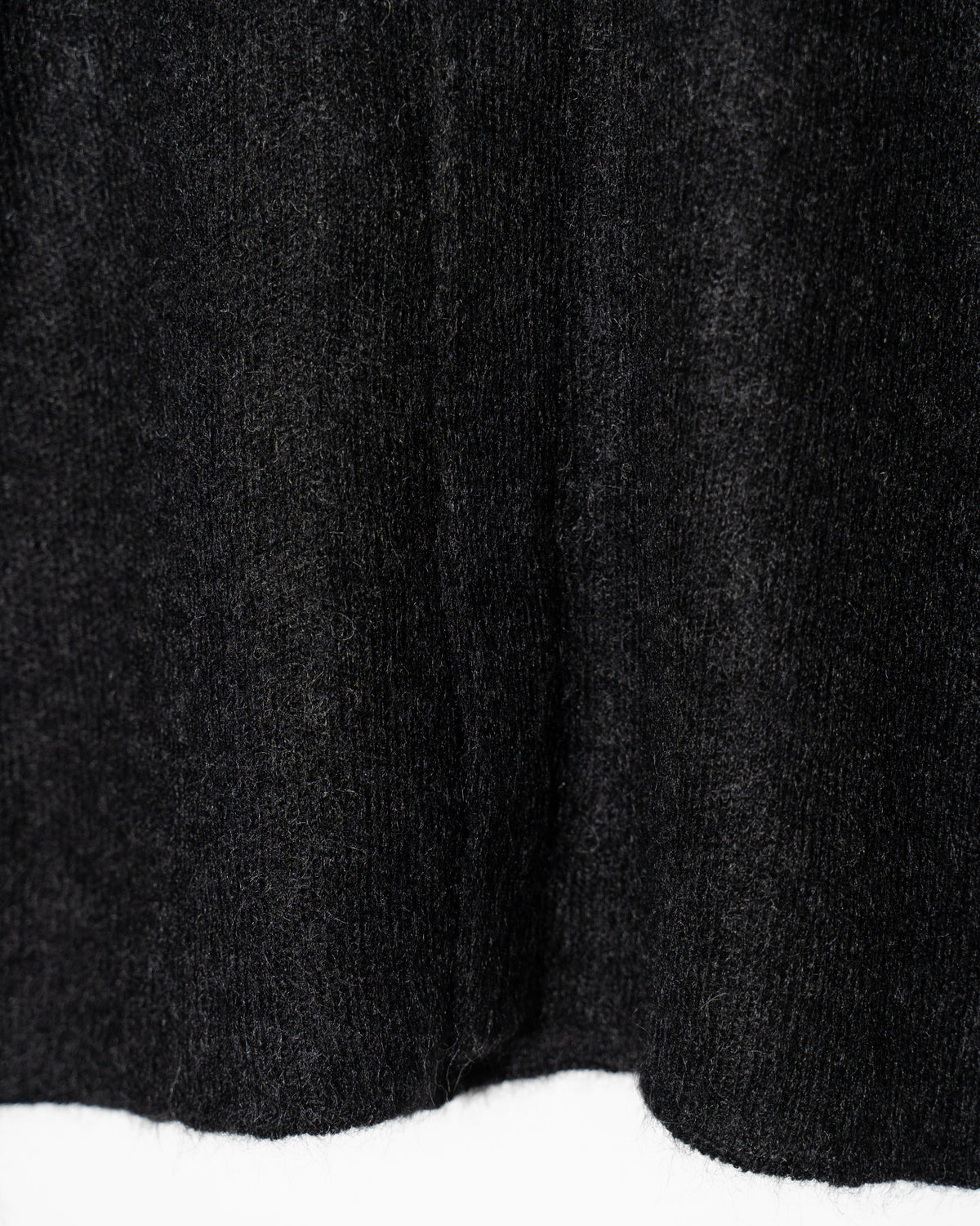KID MOHAIR KNIT SHIRTS - BLACK