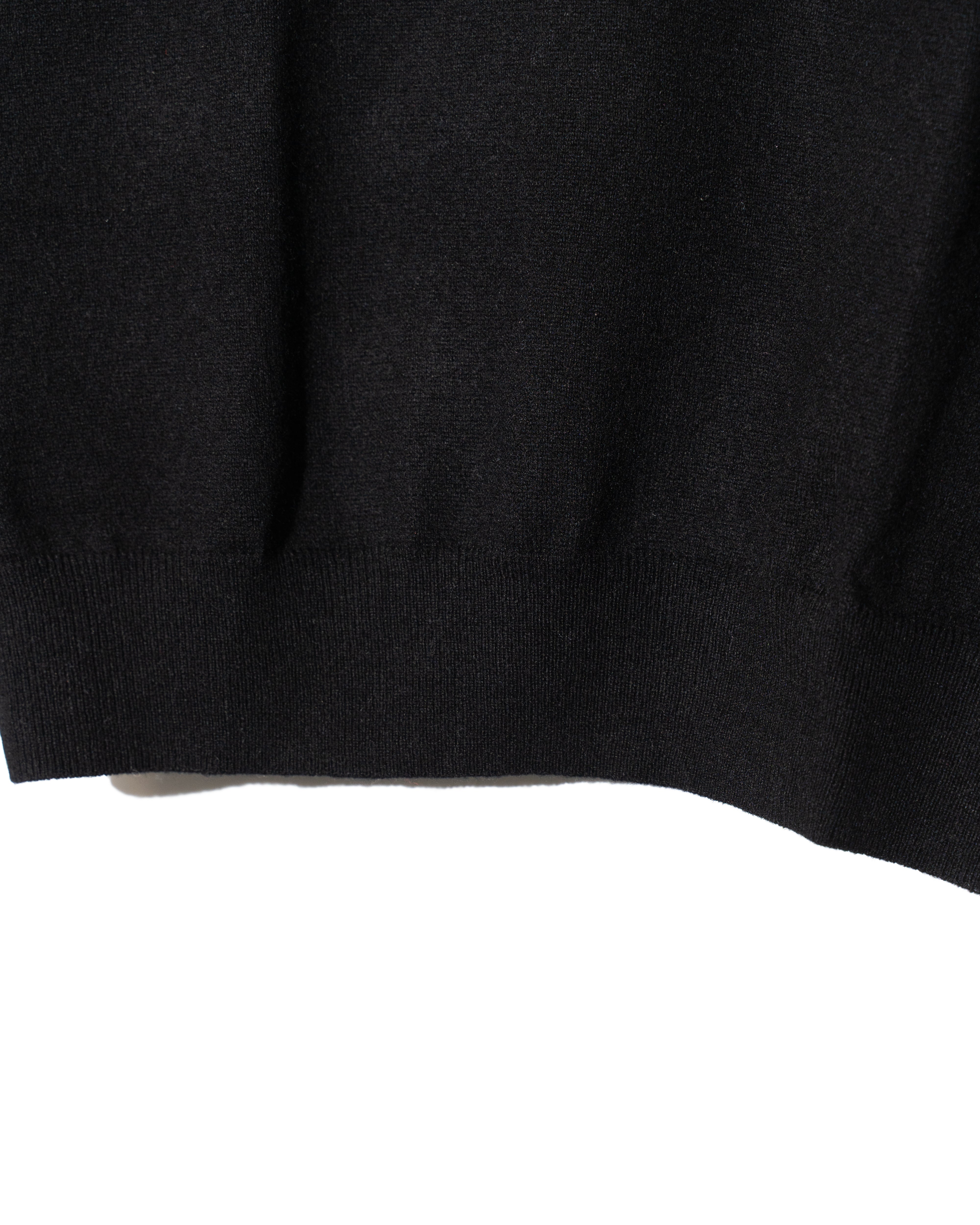 FUJI (フジ) CASHMERE KNIT POLO BLACK | HAKU 公式通販
