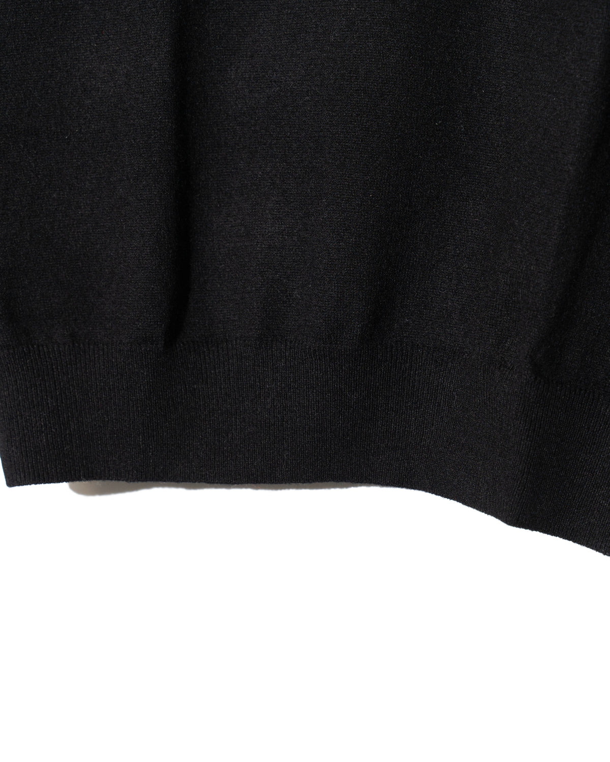 CASHMERE KNIT POLO - BLACK