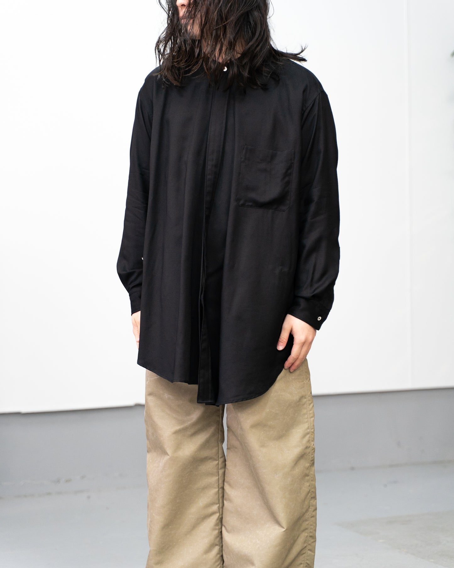OVERLAP SHIRTS - BLACK