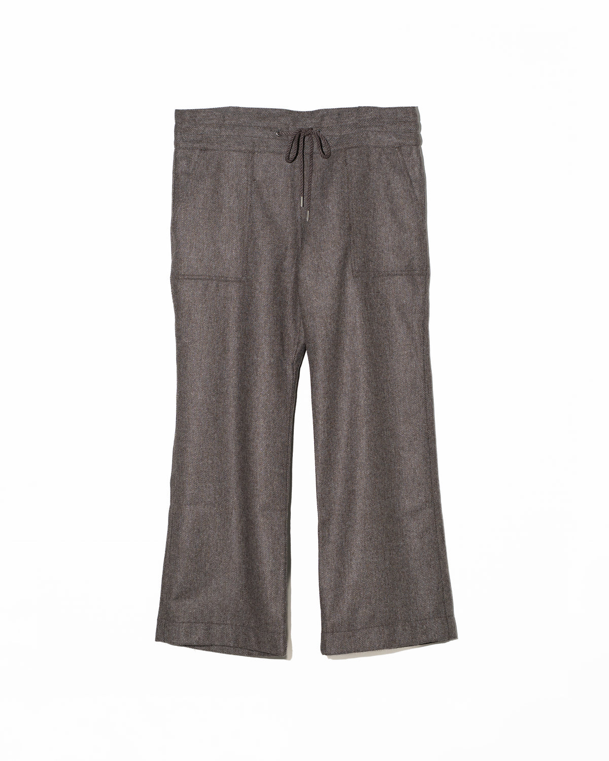 WOOL DRAWCODE PANTS - BROWN