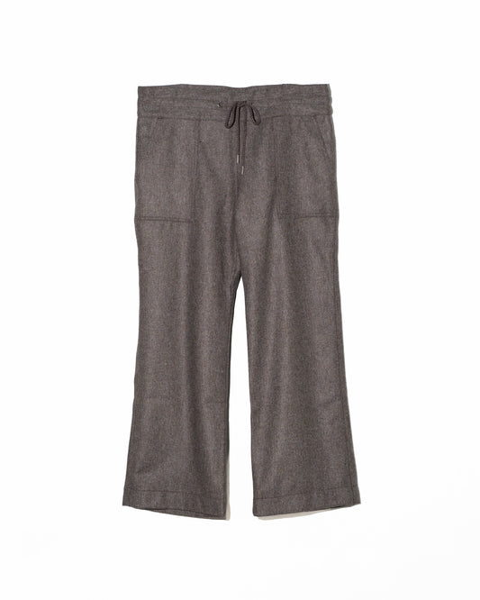 WOOL DRAWCODE PANTS - BROWN