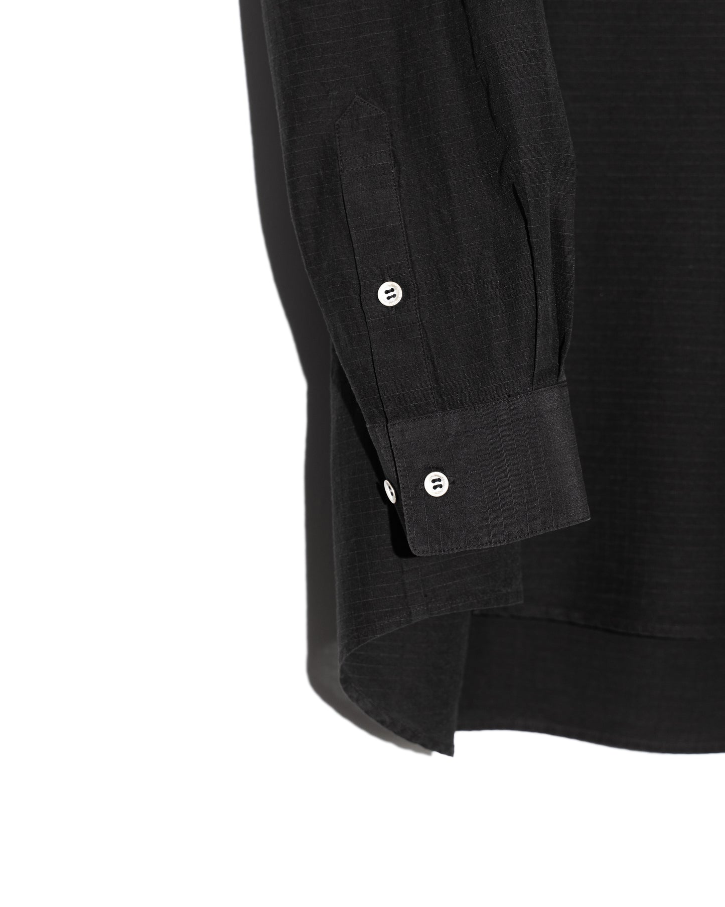 SKIPPER SHIRT/SILK COTTON RIPSTOP - BLACK