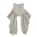 GATHER SIDE BLOUSE - BEIGE