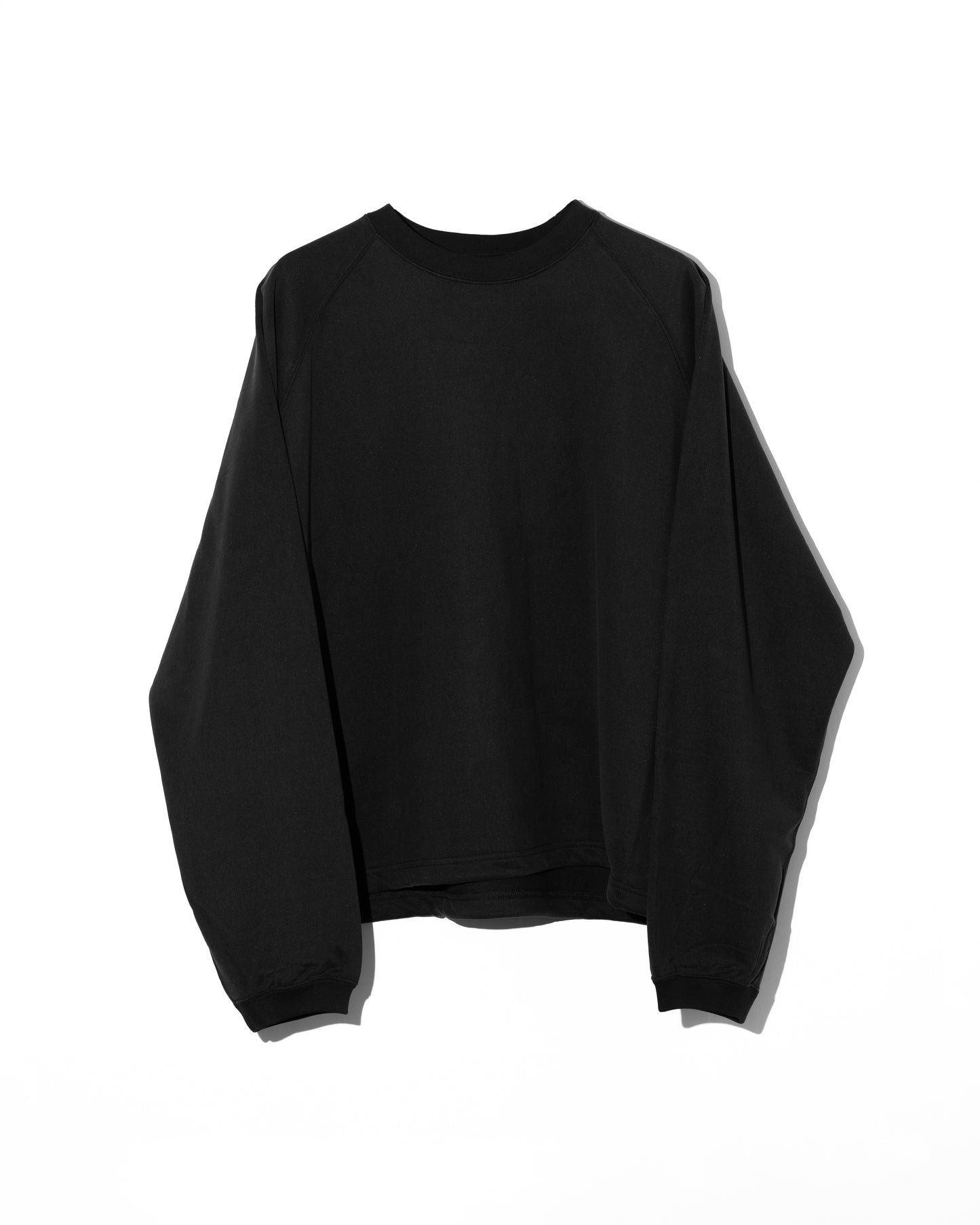 28G CUPRO RAGLAN PULLOVER - BLACK