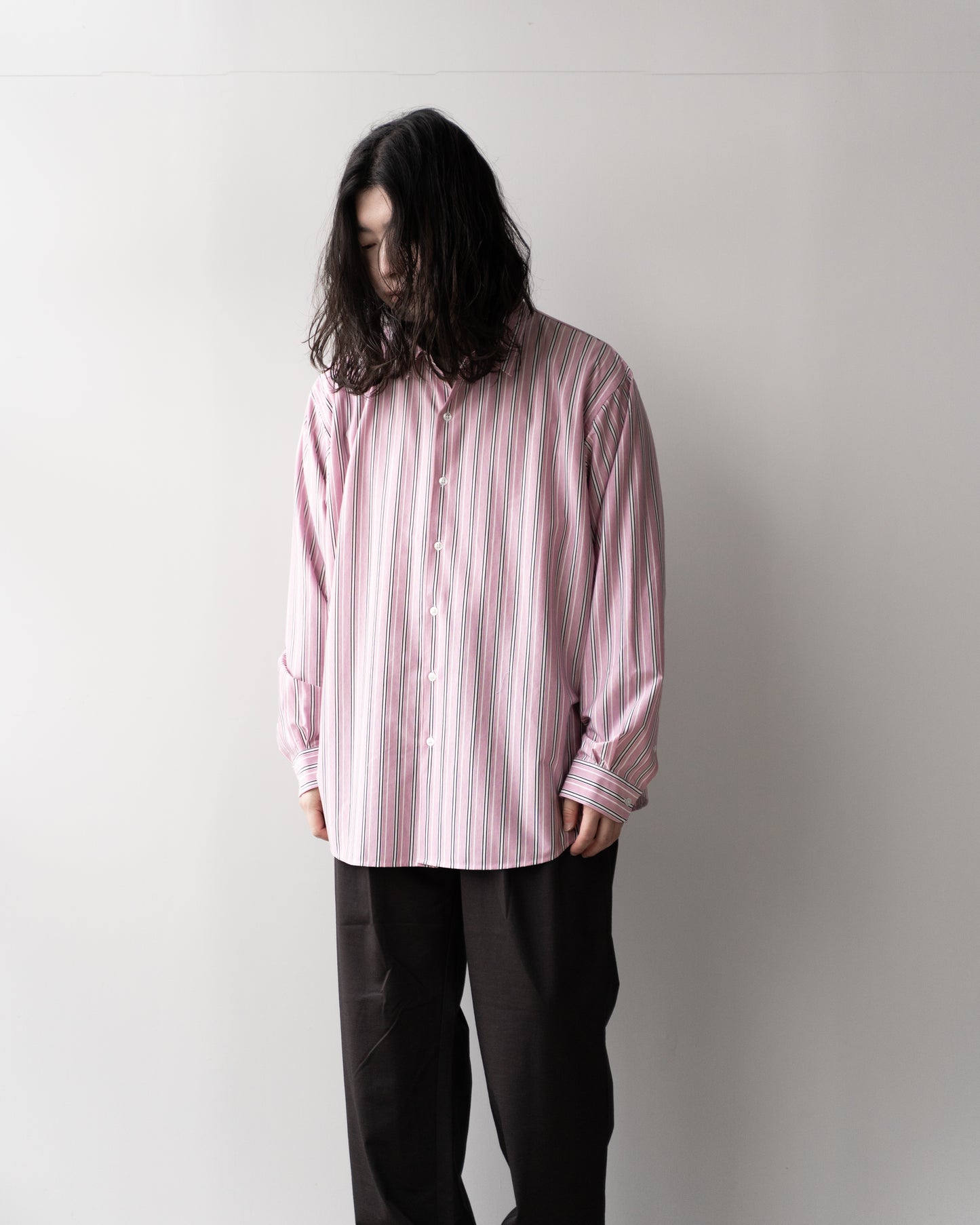 46G STRIPE ATMOSPHERE SHIRT - PINK BLACK