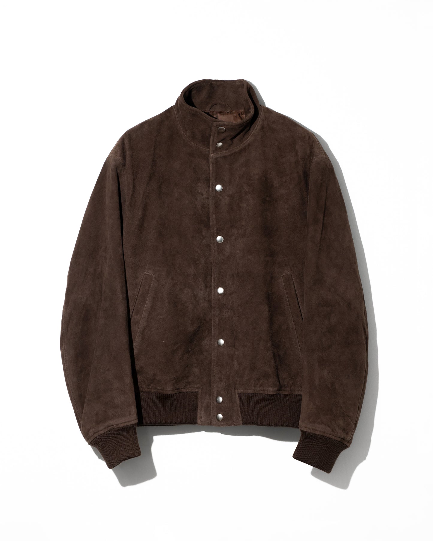 SUEDE BOMBER JACKET - BROWN