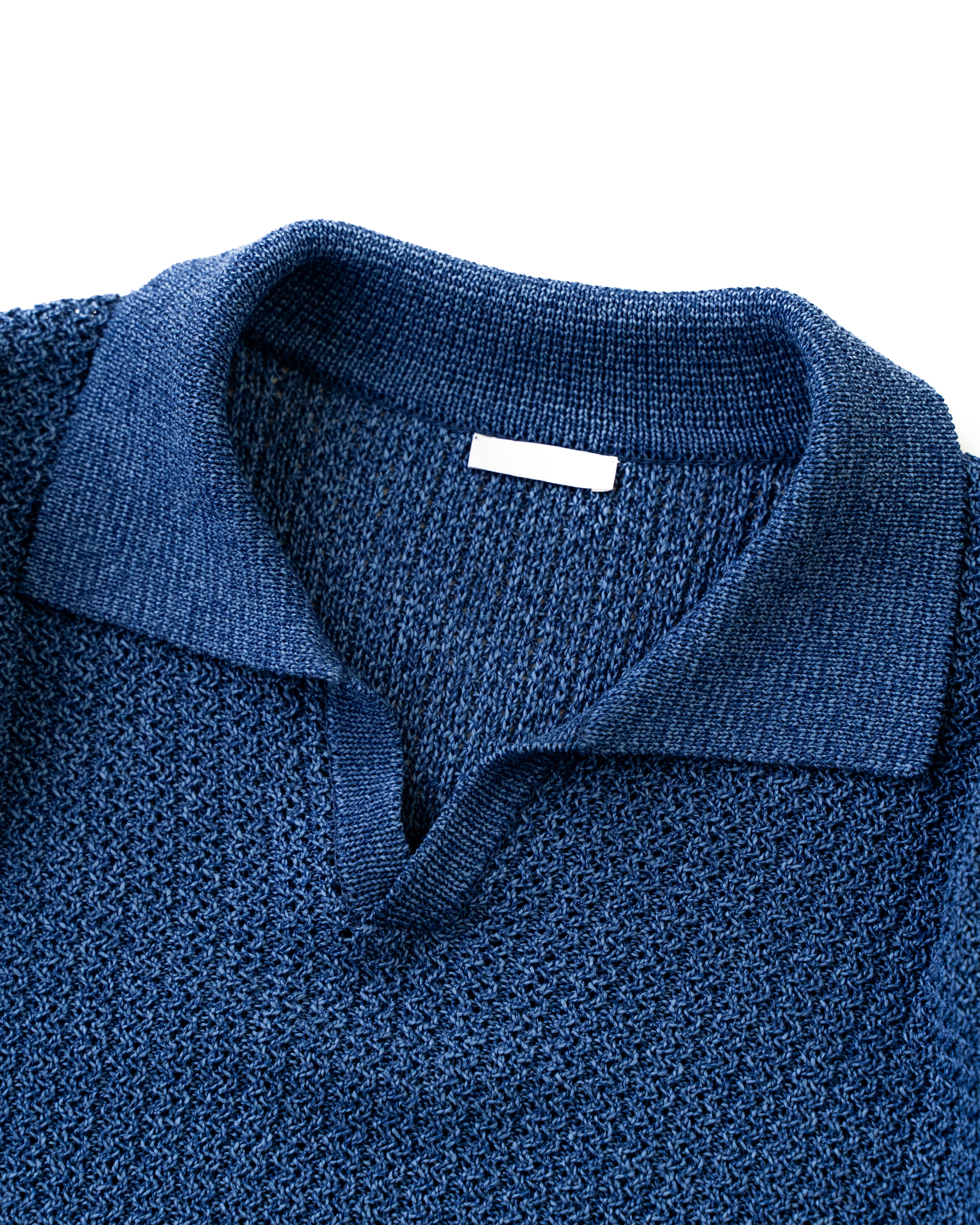 SKIPPER KNIT SHIRT - BLUE