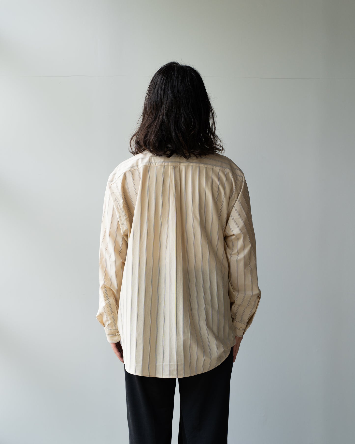 46G ATMOSPHERE STRIPE SHIRT - BEIGE