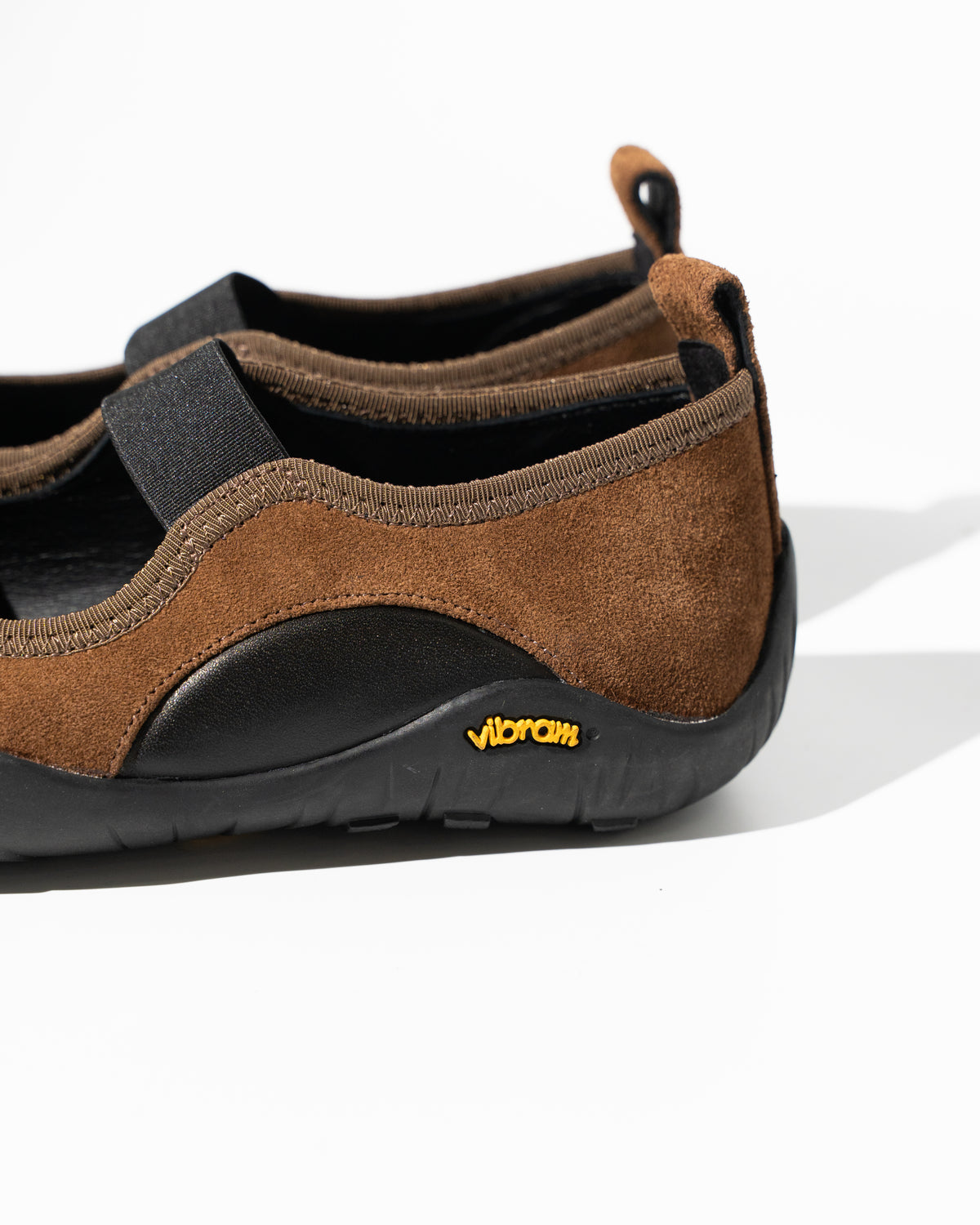 SUEDE LEATHER VIBRAM BALLET SHOES - BROWN
