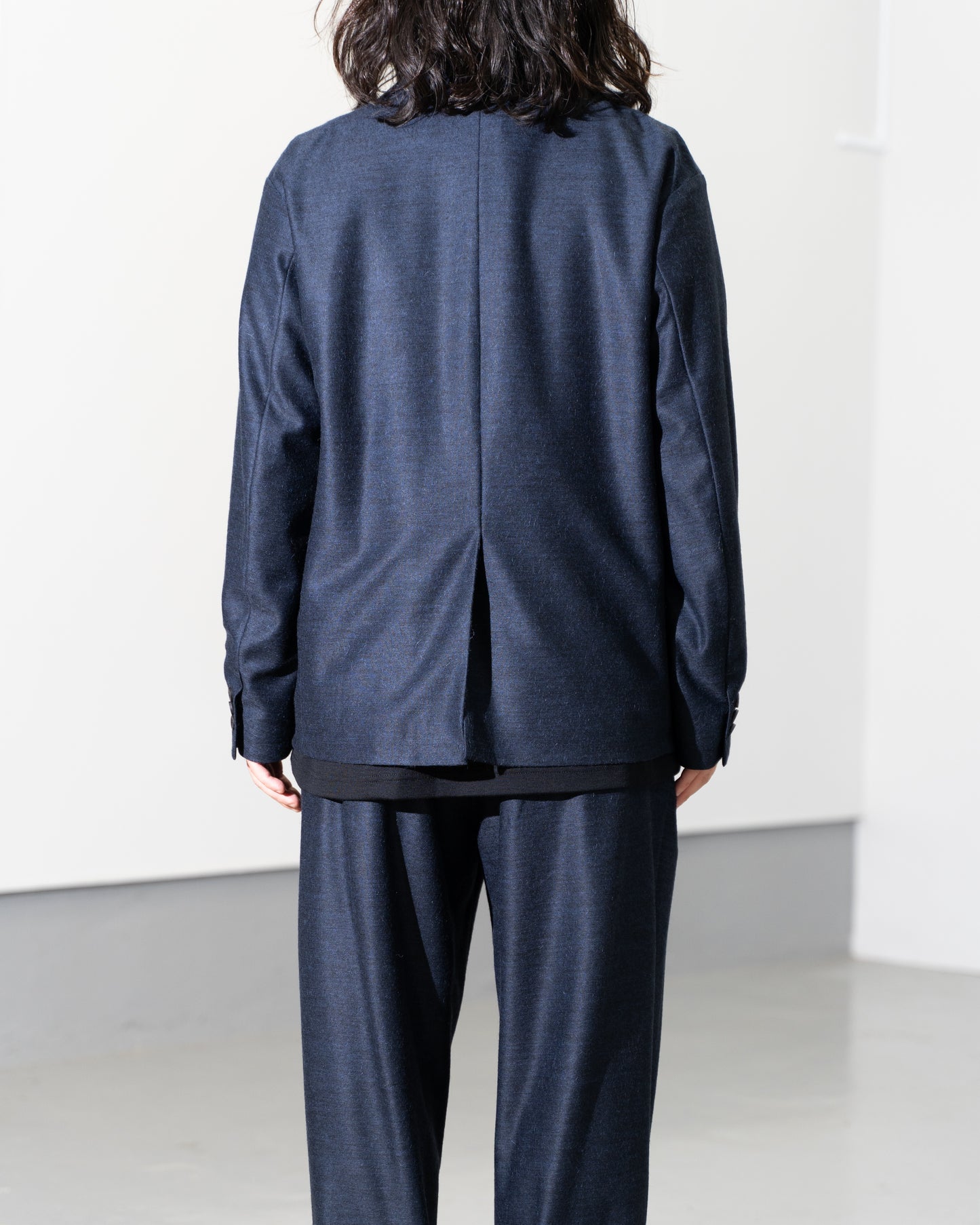 24G MOHAIR 3B JACKET - NAVY