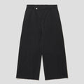 COTTON CATION TWIST WIDE PANTS - CHARCOAL GREY
