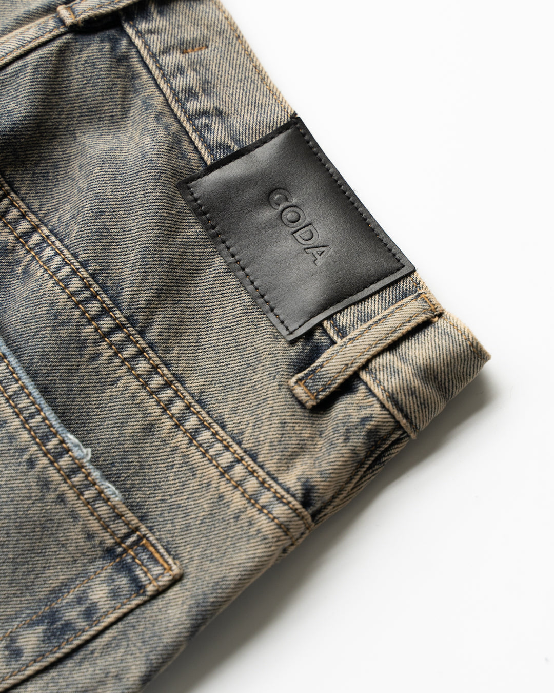 GREY ACID WASH EXTENDED CUT LUFT JEANS - GREY ACID WASH
