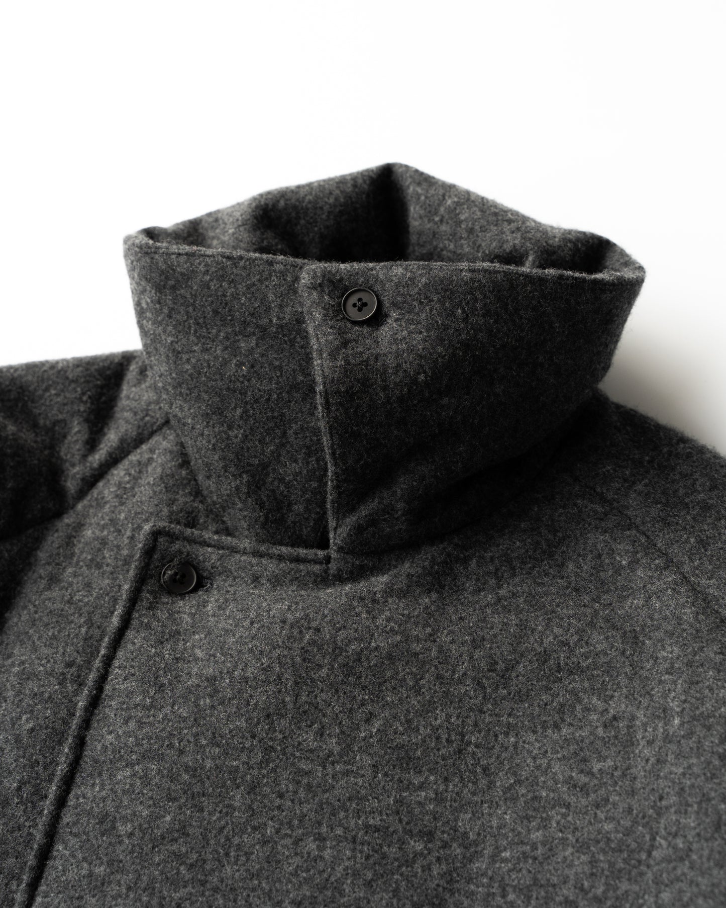 CASHMERE PADDED COAT - CHARCOAL GRAY