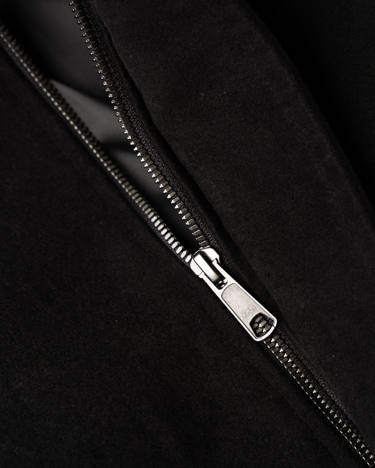 BRITISH MOLESKIN HARRINGTON JACKET - BLACK