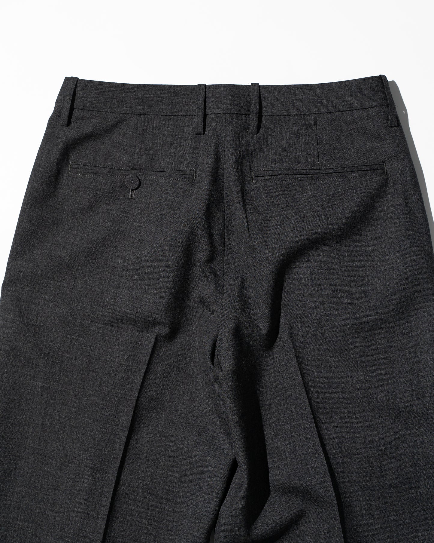 WOOL TROPICAL LOW WAIST TROUSER - CHARCOAL