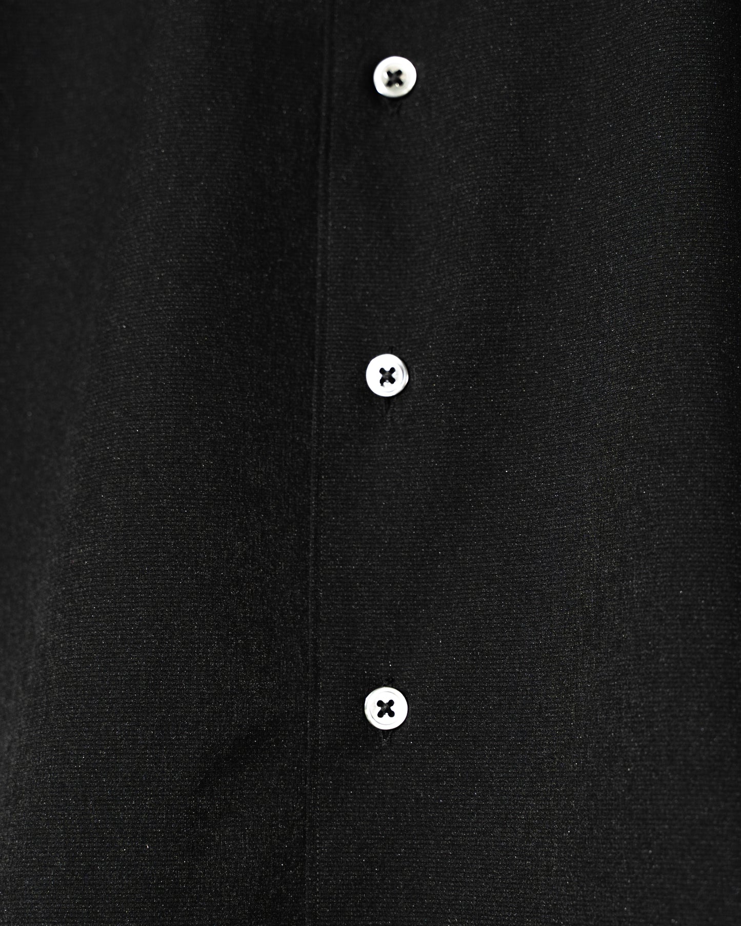 QUICK DRY STRETCH OPEN COLLAR SHIRT - BLACK