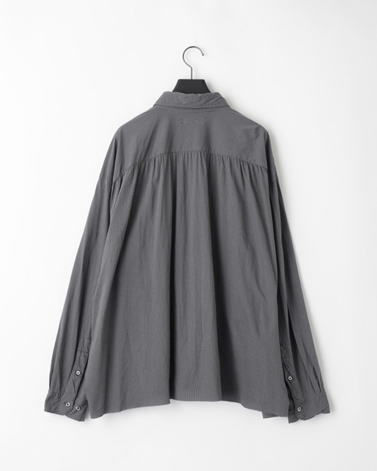 46G ARTISAN STRIPE SHIRT - CHARCOAL BLACK DYE