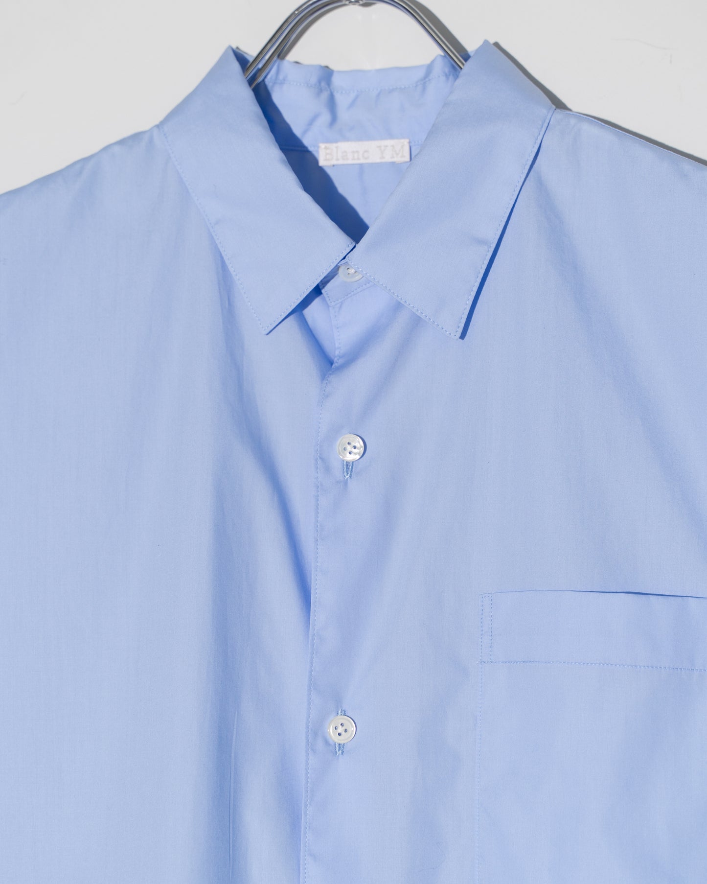BROAD COTTON WIDE SHIRTS - SAX BLUE