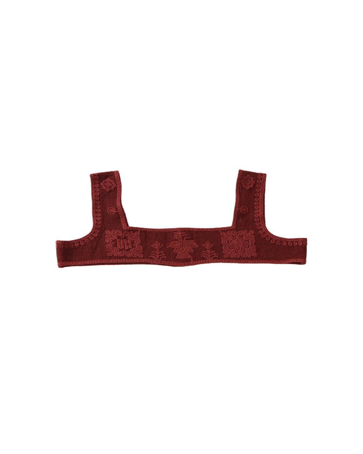 EMBROIDERED FRAGMENT VEST - BROWN