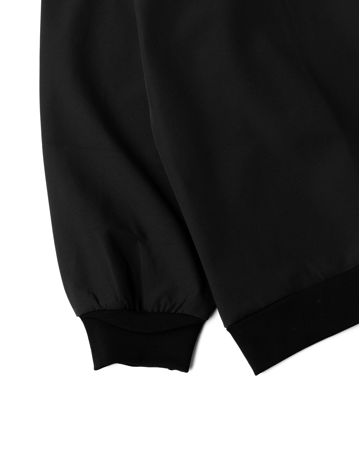 COMFORTABLE NYLON STRETCH CREWNECK - BLACK