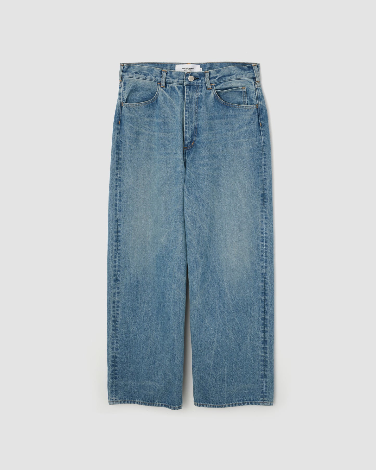 13.5oz DENIM 5 POCKET PANTS - MID FADE WASH
