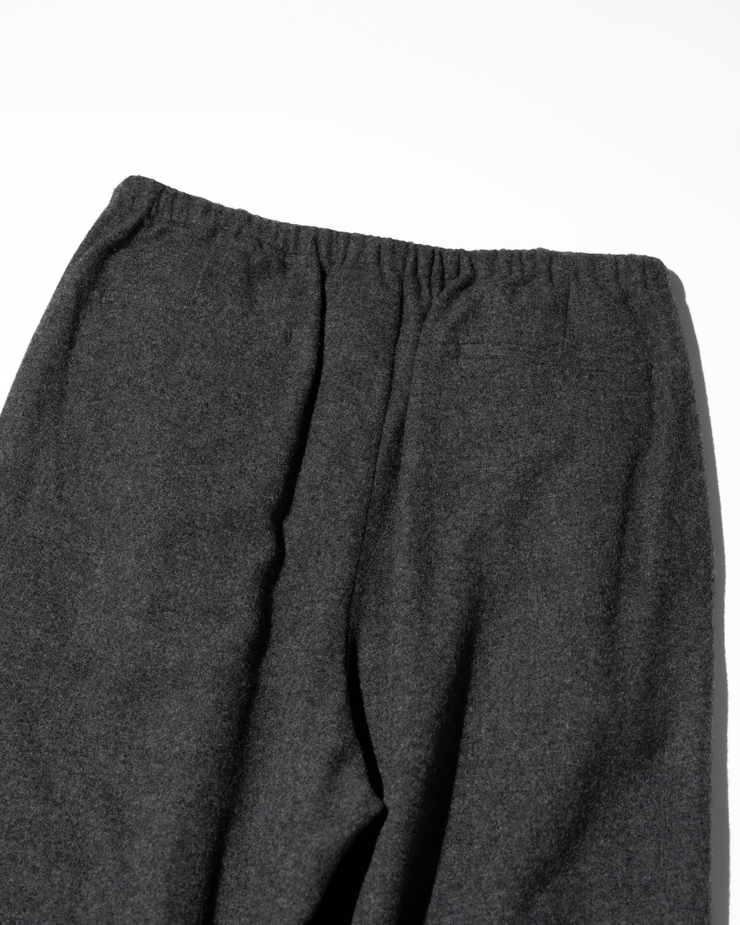 CASHMERE WIDE PANTS - CHARCOAL GRAY