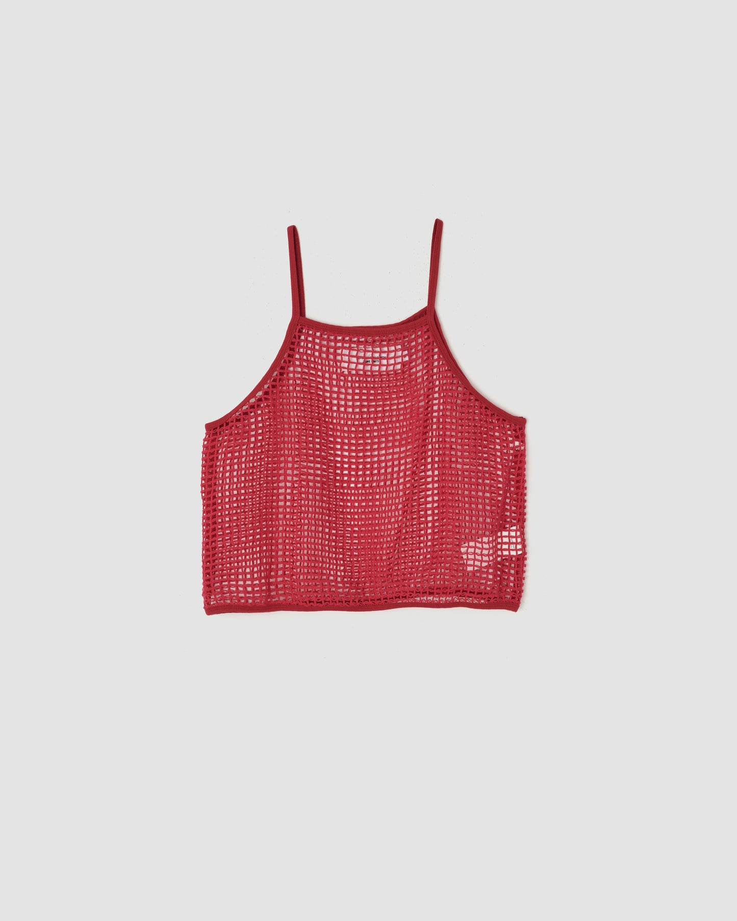 SQUARE MESH CAMISOLE - RED