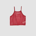 SQUARE MESH CAMISOLE - RED