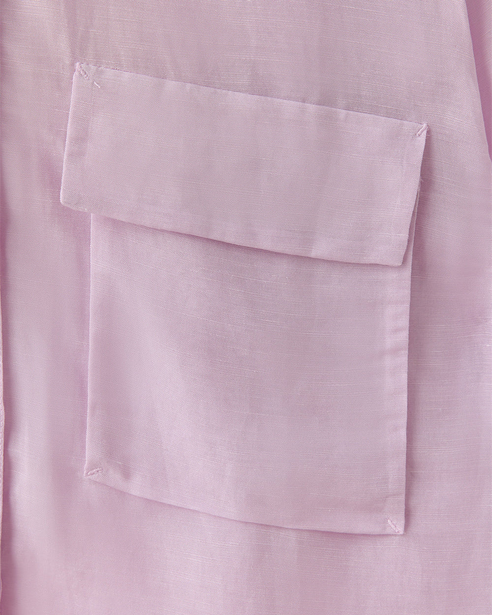 SHEER LINEN SHIRT - PINK