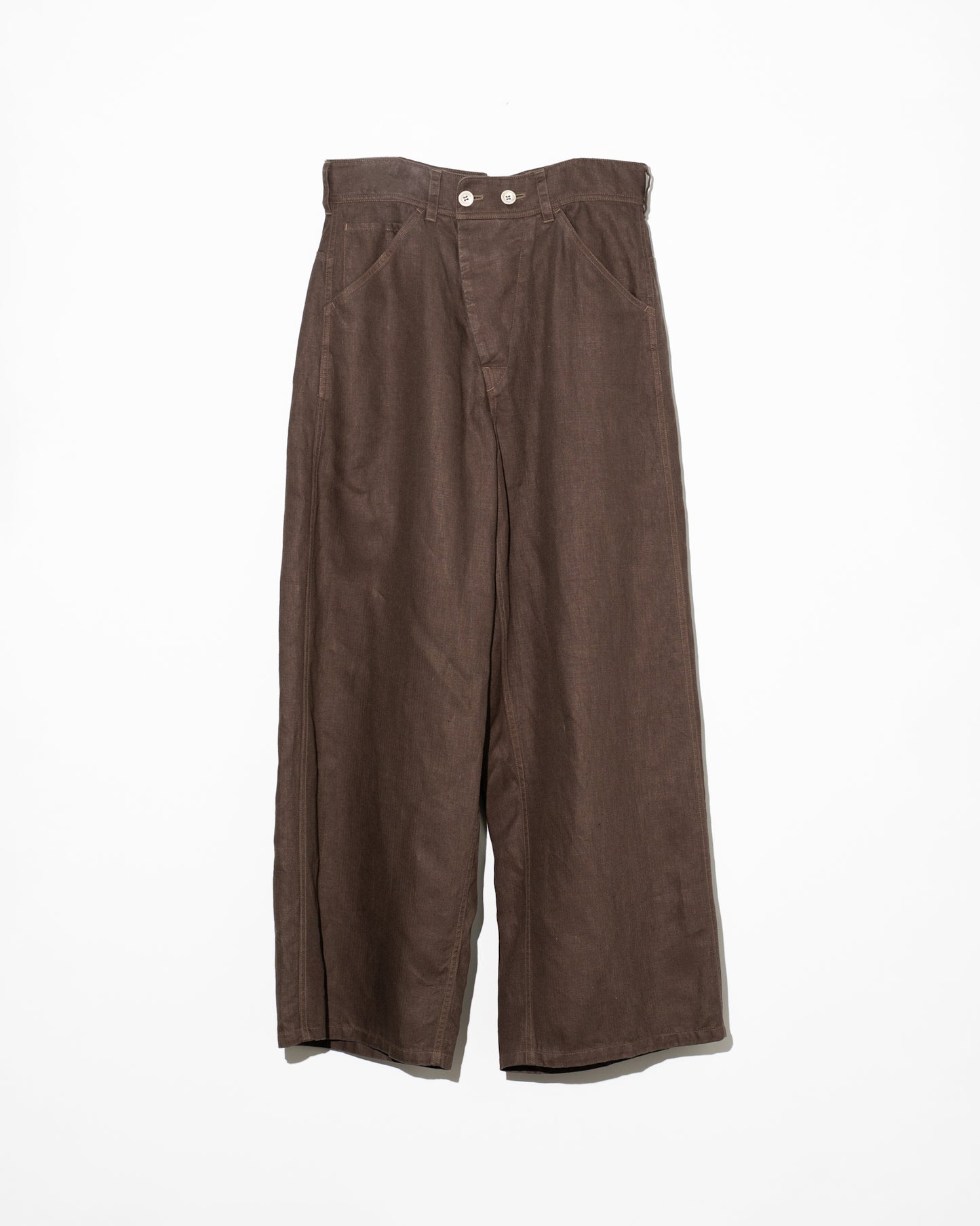 BACK ADJUST PT/HERRINGBONE - BROWN