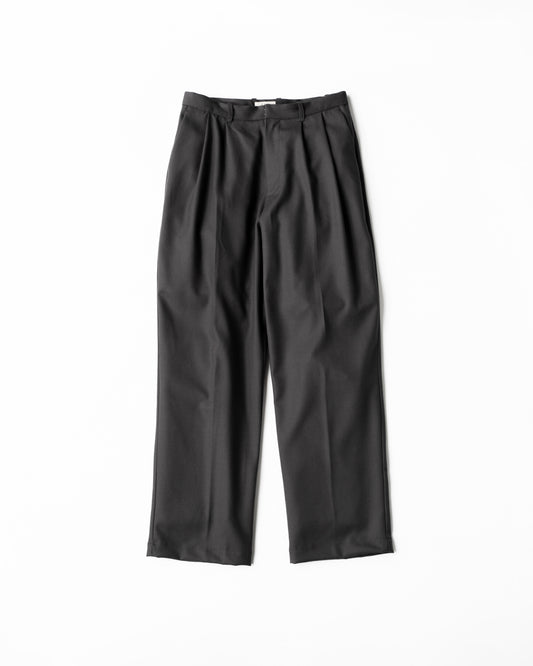 TWO TUCK SLACKS - CHARCOAL GRAY