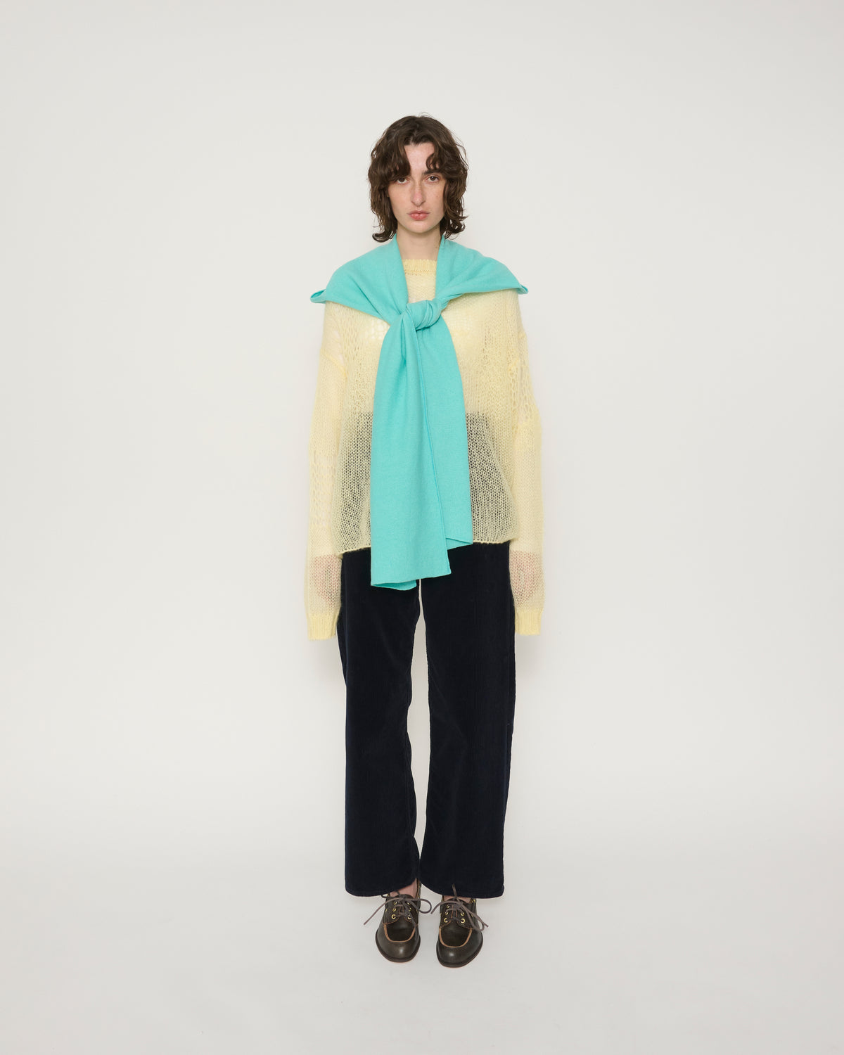 MOHAIR CREW NECK SWEATER - MINT