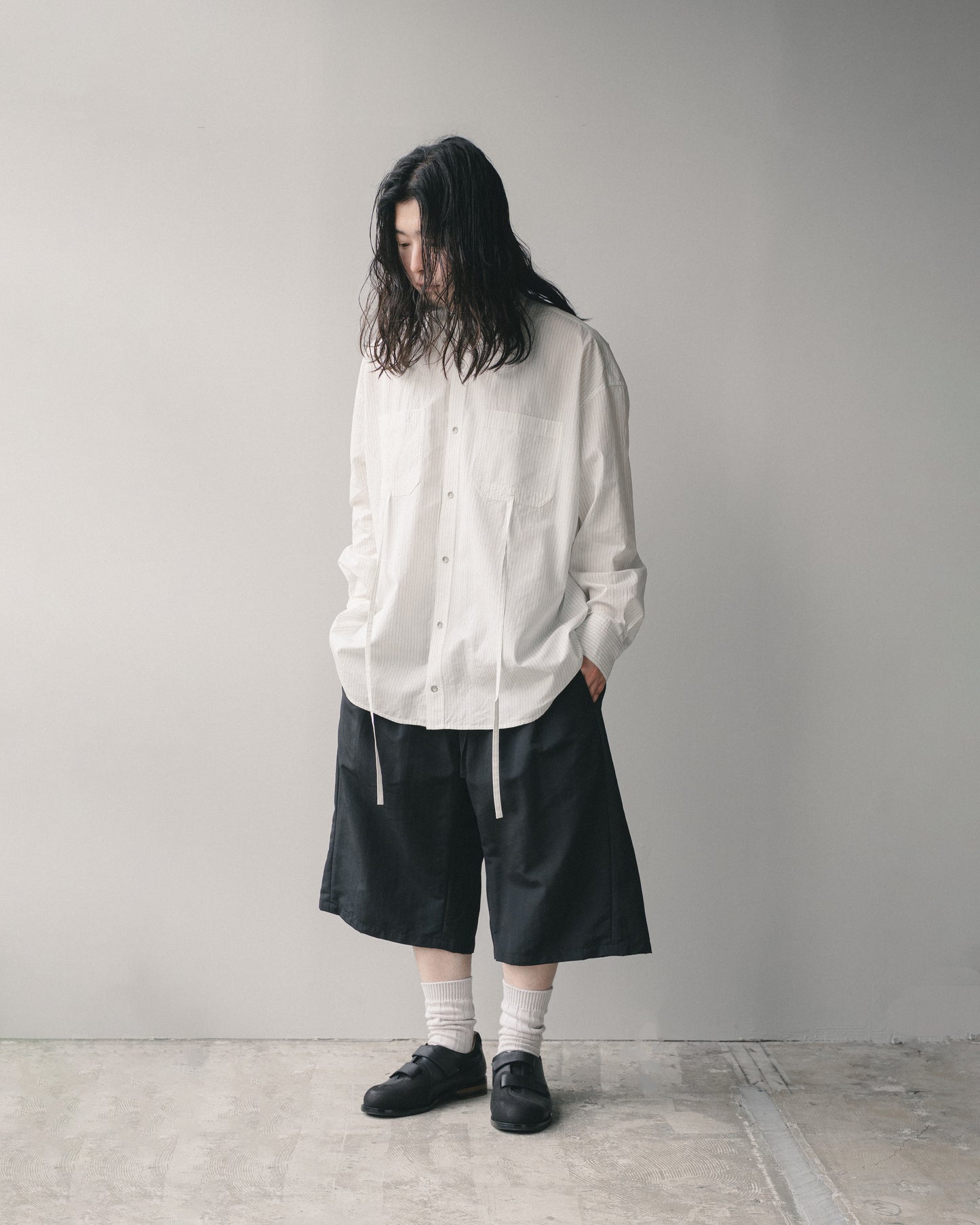 NYLON BUGGY HALF PANTS - BLACK