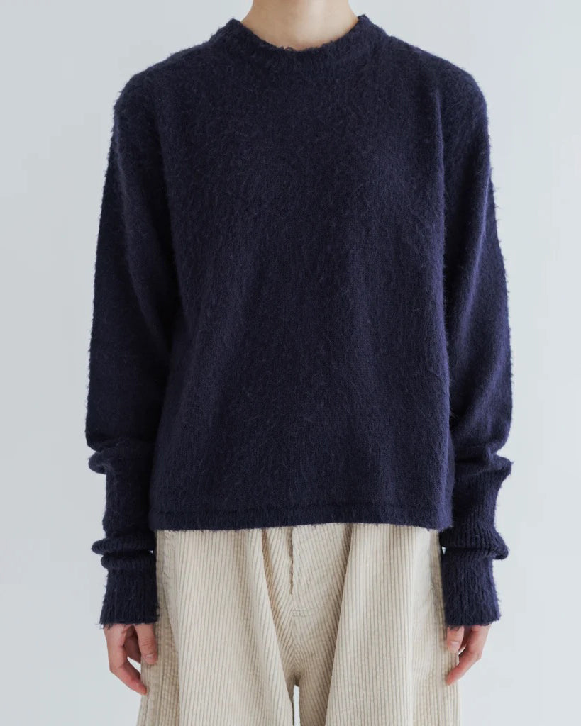 FLUFFY PULLOVER / CARDIGAN - NAVY