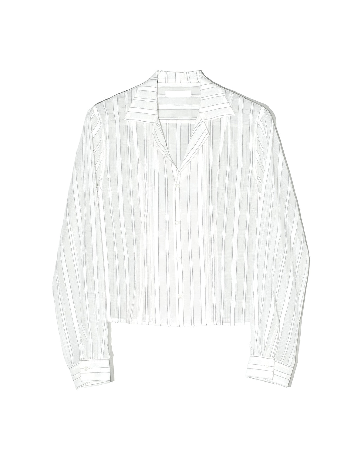 KAYLE (ケイル) SHEER STRIPE SHIRT WHITE | HAKU公式通販